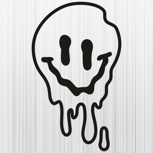 Melted Smiley Face SVG Dripping Smiley Face PNG Drip Smile Face 3969