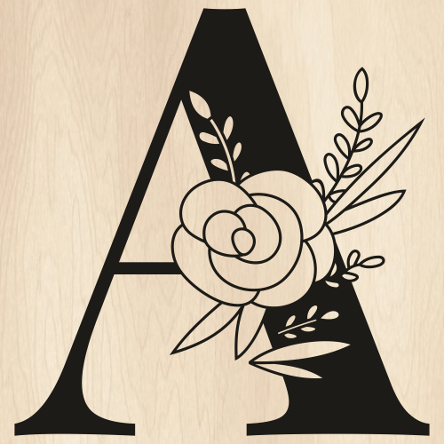 A-Floral-Capital-Alphabet-Svg