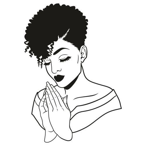 Afro-Woman-Praying-Clipart