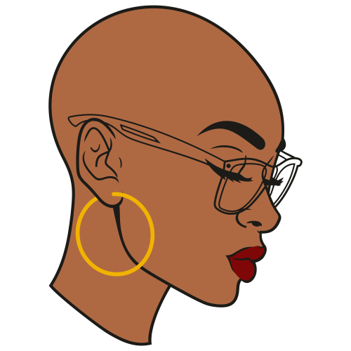 Bald-Woman-With-Glasses-Svg