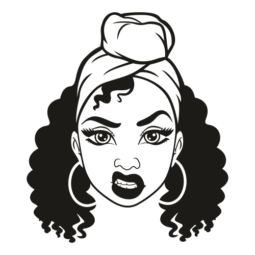 Free Free 96 Black Woman Face Silhouette Afro Woman Svg Free SVG PNG EPS DXF File