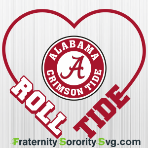 Alabama Crimson Tide Heart Logo Svg