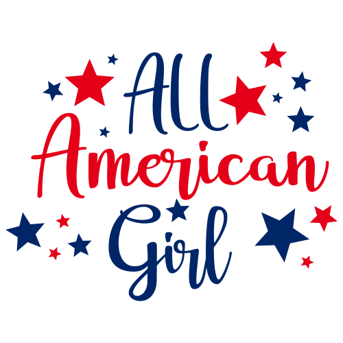 All-American-Girl-Red-And-Blue-Svg