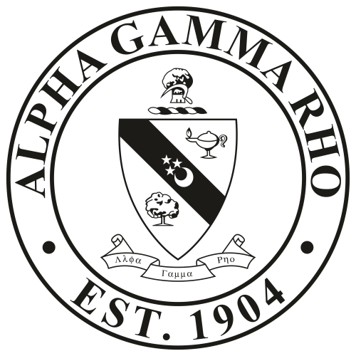 Alpha Gamma Rho Crest Circle Black Svg
