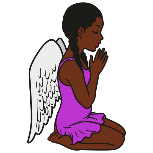 Afro-Angel-Praying-Svg