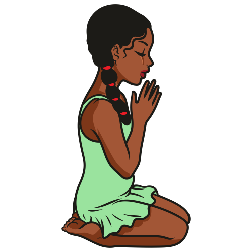 Black-Girl-Praying-Svg
