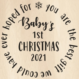 Baby 1St Christmas 2021 Svg