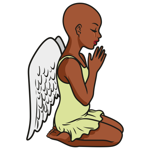 Bald Angel Praying Svg