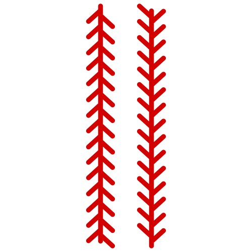 Baseball-Straight-Red-Laces-Svg