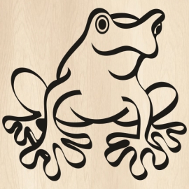 Black-Frog-Outline-Svg