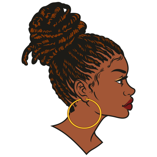 Black Woman With Dreadlocks Clipart