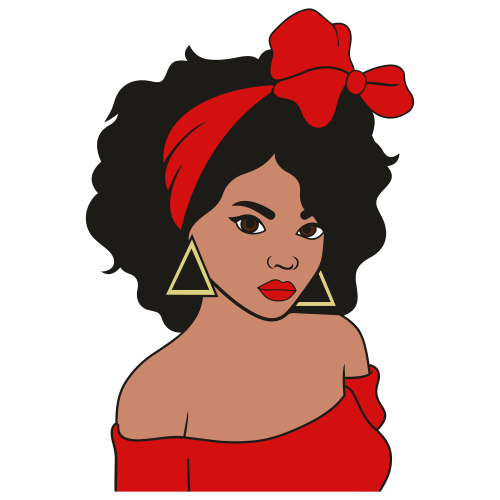Black-Girl-With-Bow-svg