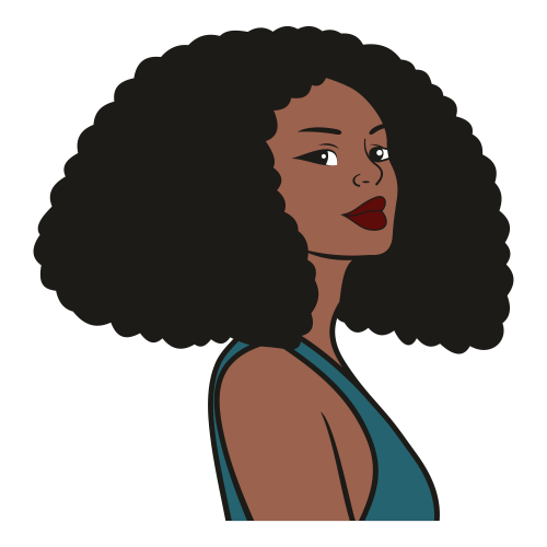 Afro Woman Wavy Hair SVG | Black Woman Wavy Hair Svg | Fabulous Queen ...