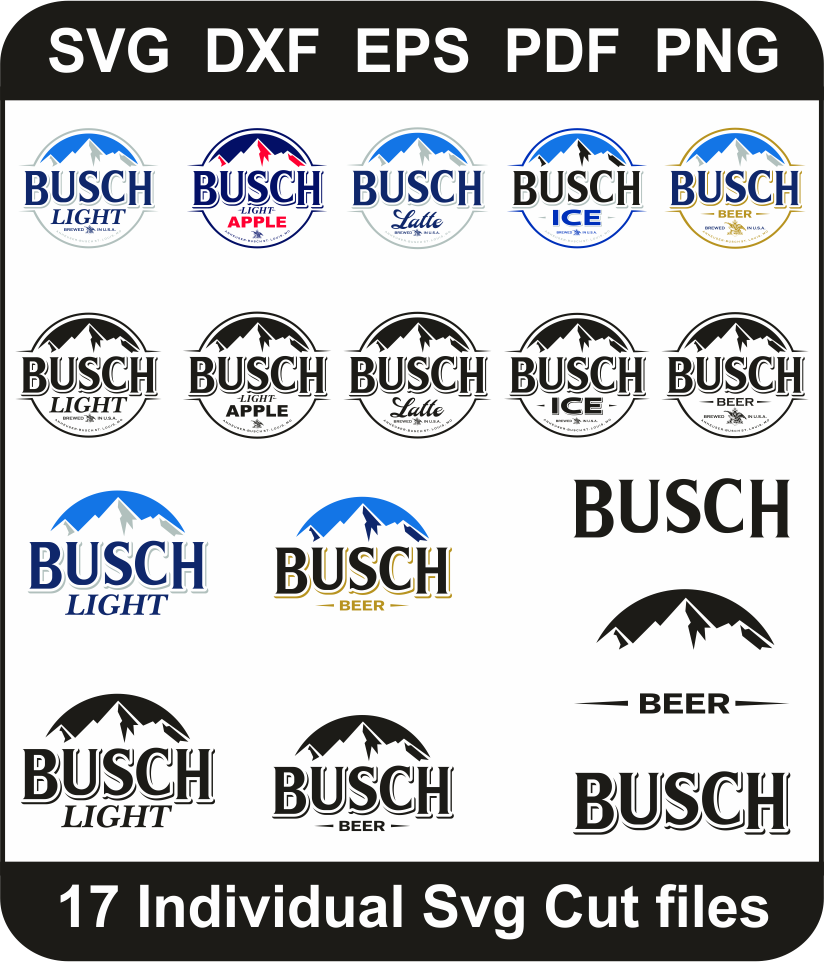 Busch Svg Pack | Busch Beer Pack PNG | Busch Light Pack vector File