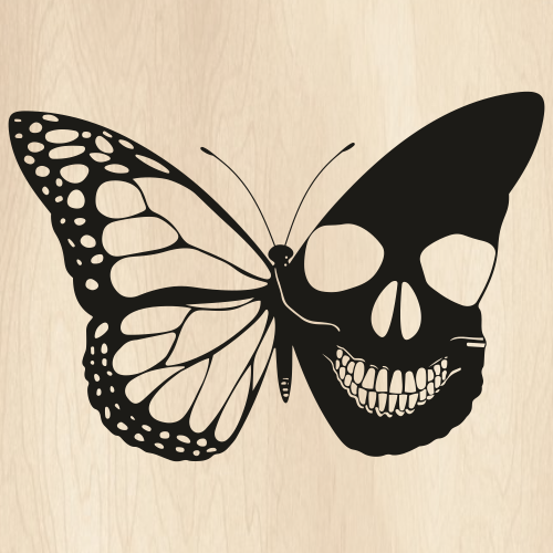 Butterfly-With-Skull-Svg