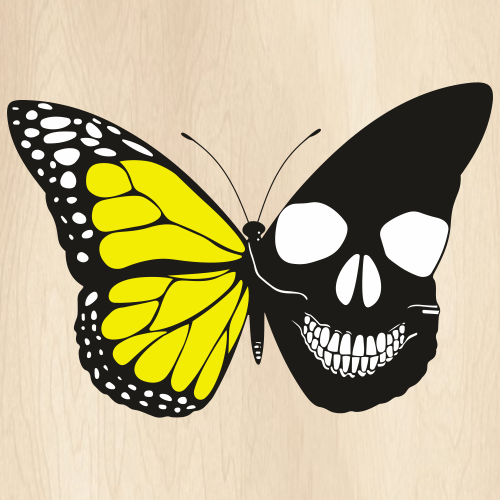 Skull-Art-Butterfly-Svg