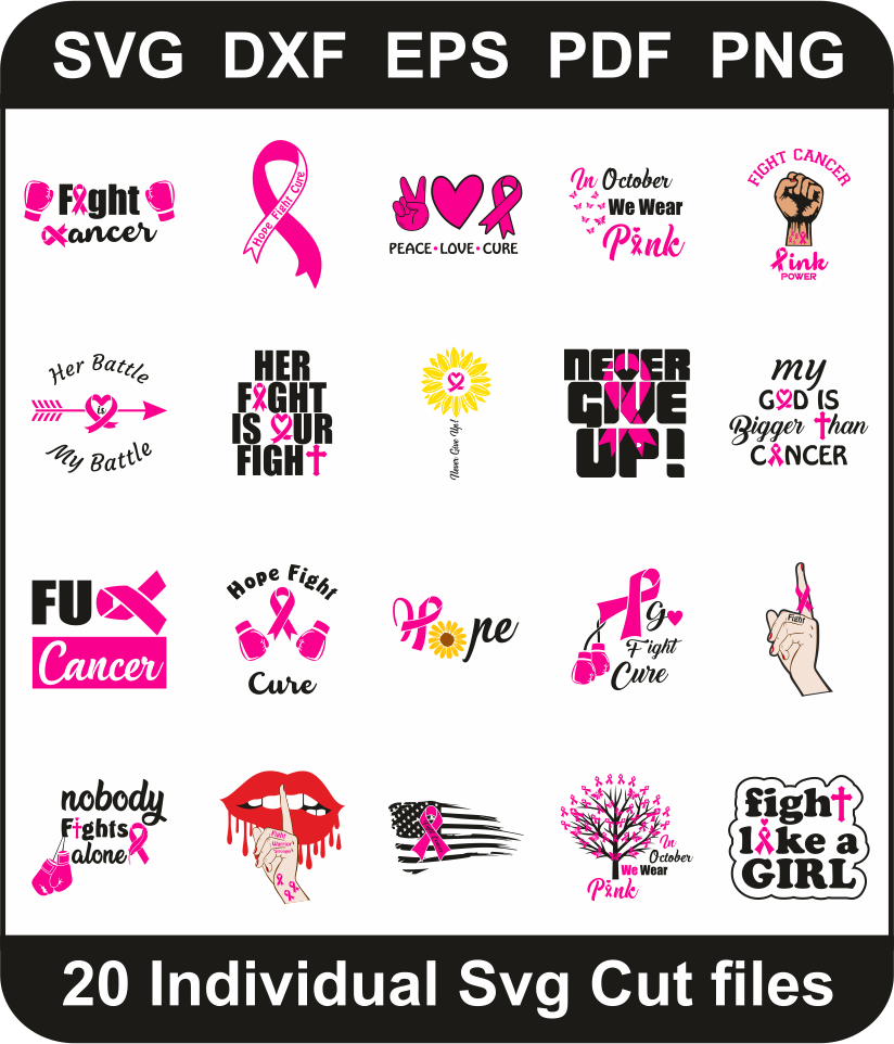 Breast-Cancer-Svg-Bundle