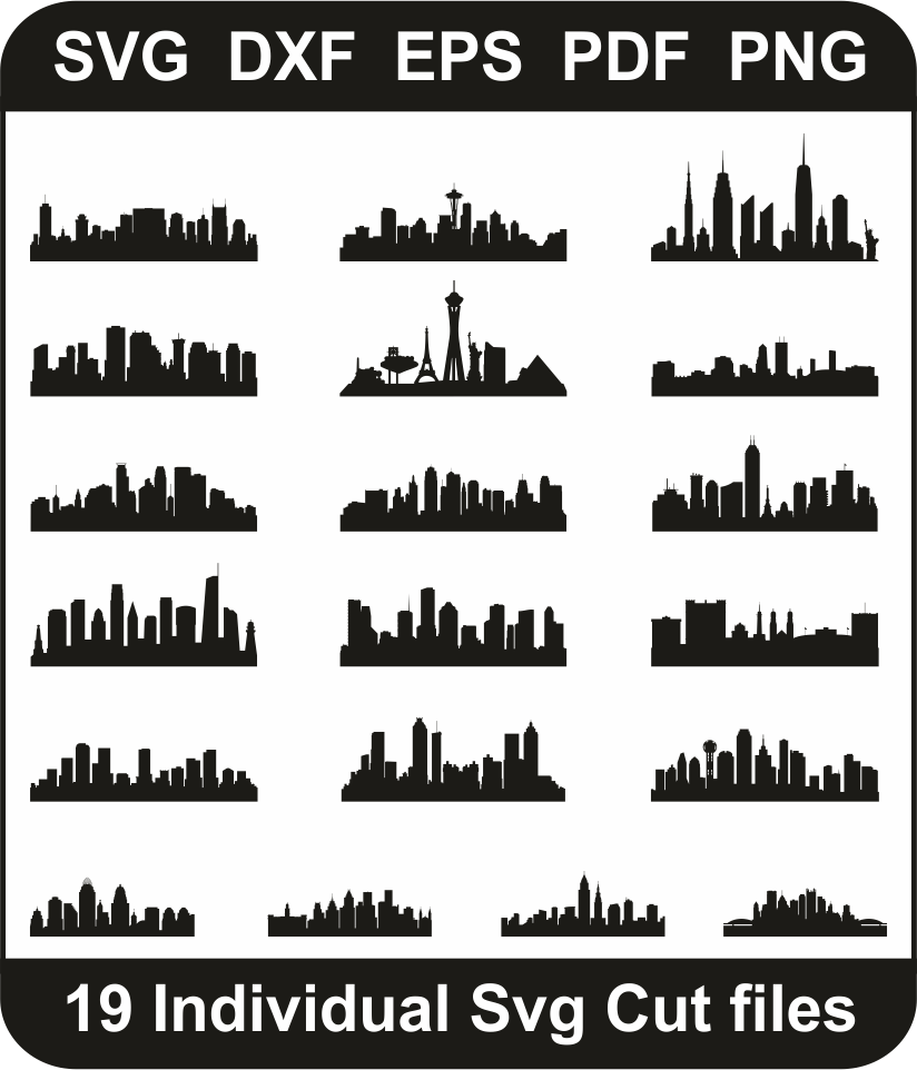 City-Skyline-Svg-Pack