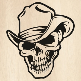 Cowboy-Skull-Bones-Tattoo-Svg