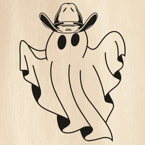 Cowboy-Hat-Ghost-Svg
