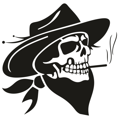 Cowboy Skull Svg