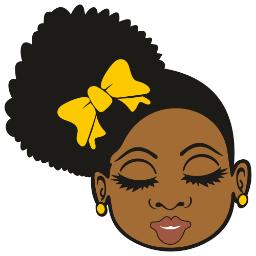 Cute Afro Girl Svg