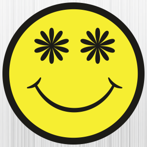 Cute-Smiley-Face-With-Flower-Eyes-SVG