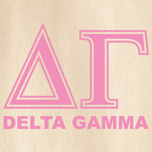 Delta Gamma Pink Letter Svg