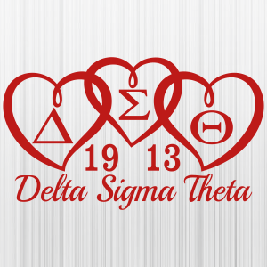 Delta-Sigma-Theta-1913-Hearts-Svg