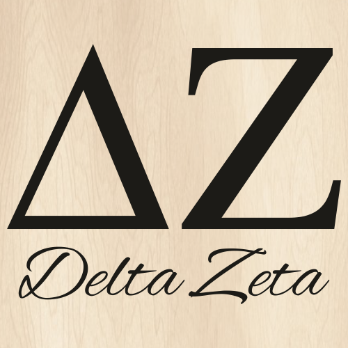 Delta Zeta Greek Letter Black Svg
