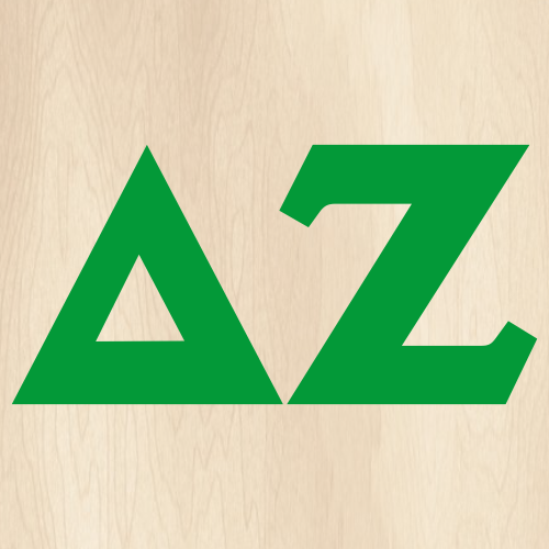 Delta Zeta Green Letter Svg