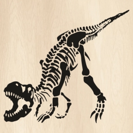 Dinosaur-Skeleton-Black-Svg