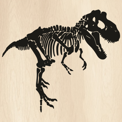 Dinosaur Skeleton Body Svg