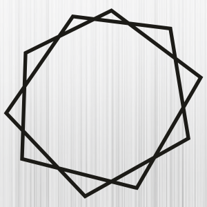 Double Frame Hexagon Monogram Svg