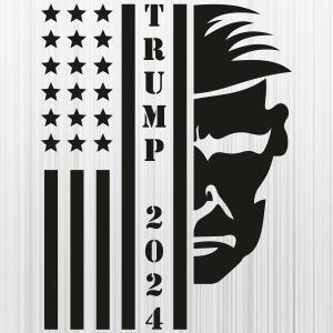 Flag With Trump Face 2024 Svg