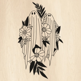 Floral-Ghost-Svg