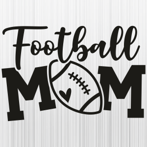 Football Mom Heart Svg