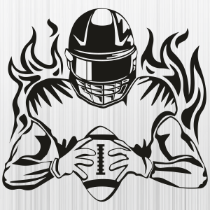 Football Player with Ball Svg