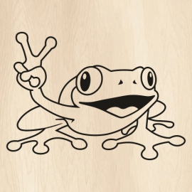 Frog-Black-Outline-Svg