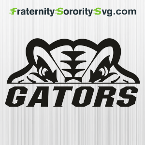 Gators-with-Letter-Face-Black-Svg