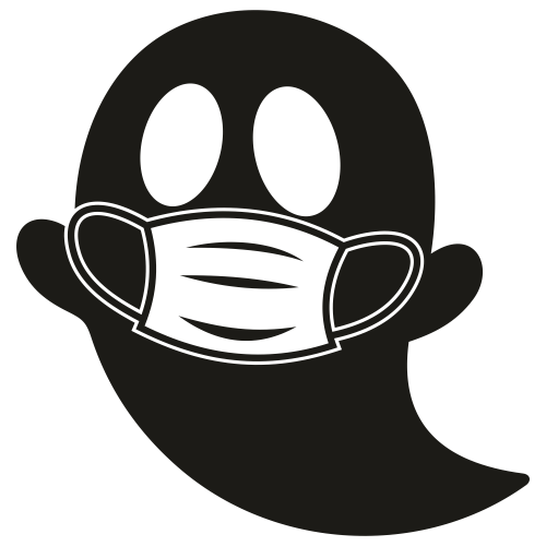 Ghost Wearing Mask Halloween SVG