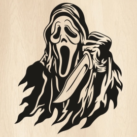 Ghost-Face-Knife-Svg