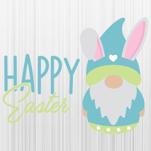Happy Easter Gnome Cartoon Svg