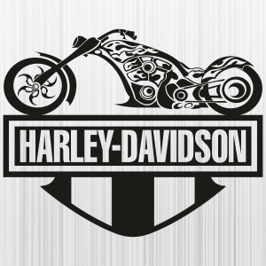 Harley Davidson with Bike Svg