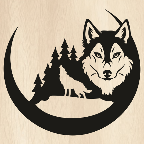 Howling-Wolf-With-Moon-Svg
