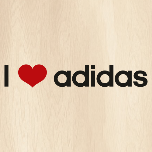 I Love Adidas Svg