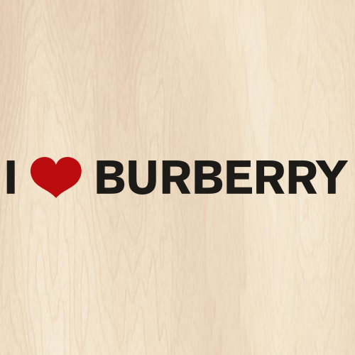 I Love Burberry Svg