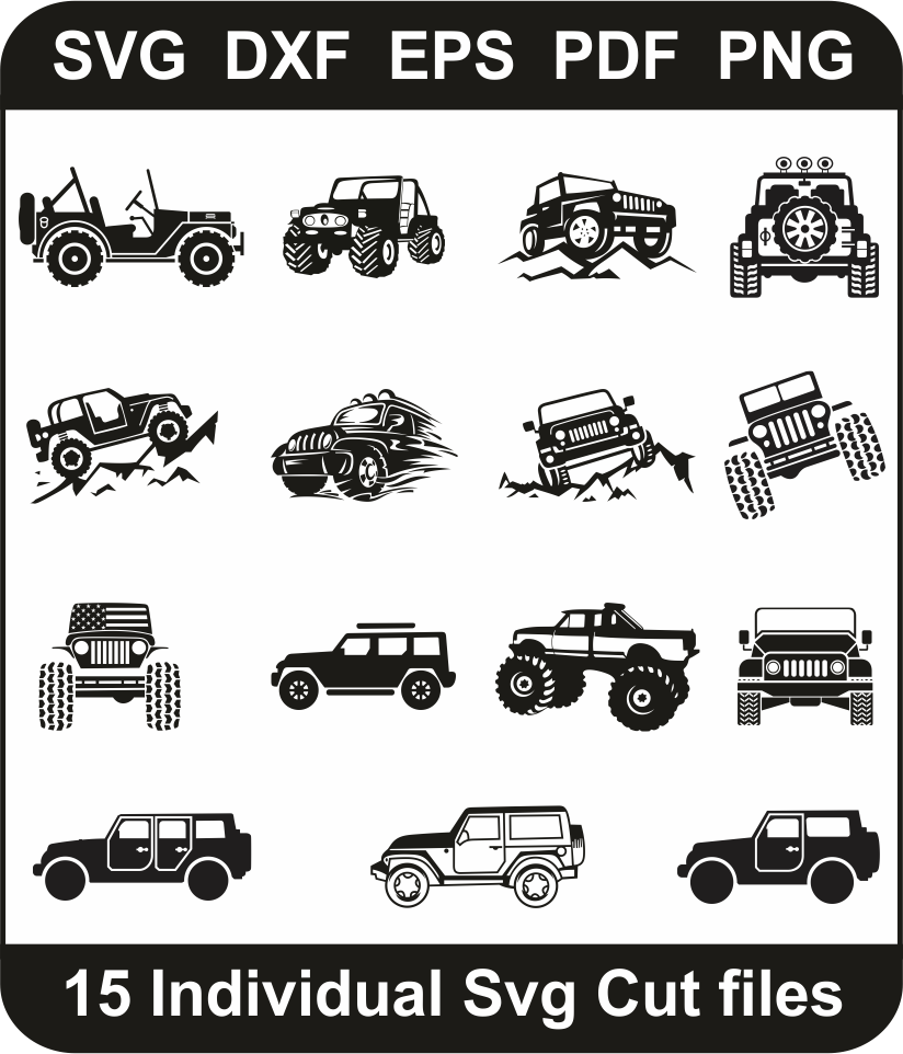 Download Jeep Svg Bundle Jeep Svg Design Pack For Cricut Silhouette
