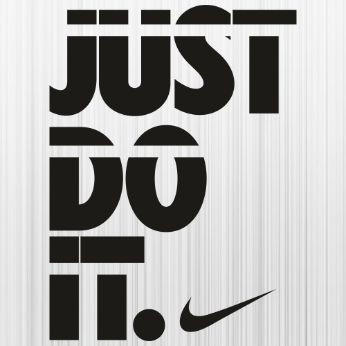 Just Do It Nike Cut Line Svg