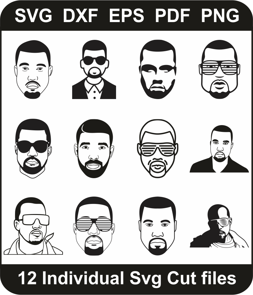 Download Kanye West Svg Bundle Kanye West Svg Pack For Cricut Silhouette